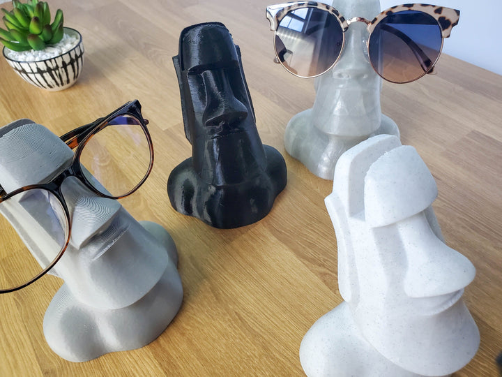 Moai Glasses Holder. Conveniently Rest your Glasses on an Easter Island Statue
