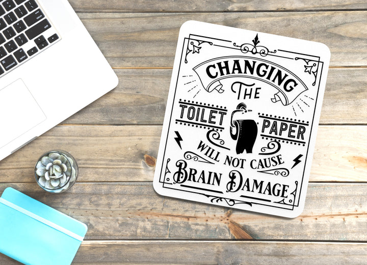 Toilet Paper Bathroom Sign – Funny Humor Wall Decor for Home and Office