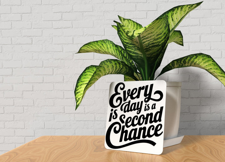 Every Day Is A Second Chance | Funny sign For Home or Office