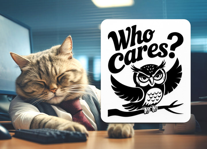 Who Cares | Funny sign For Home or Office