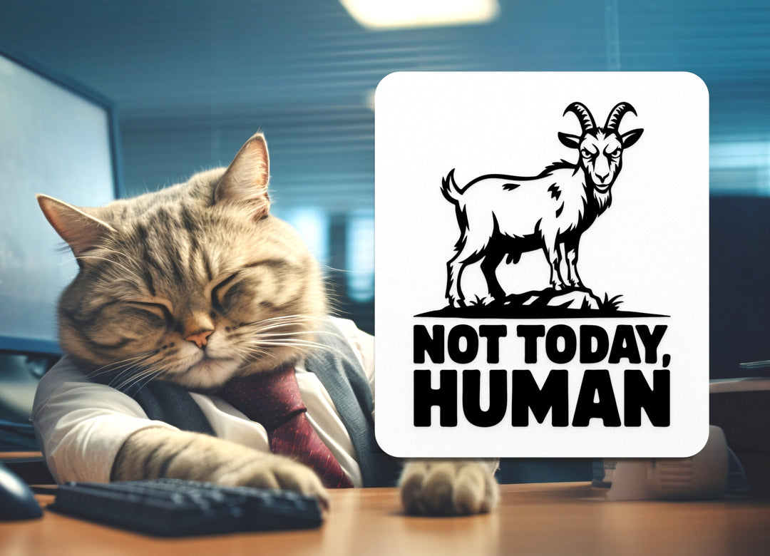 Not Today Human | Funny sign For Home or Office
