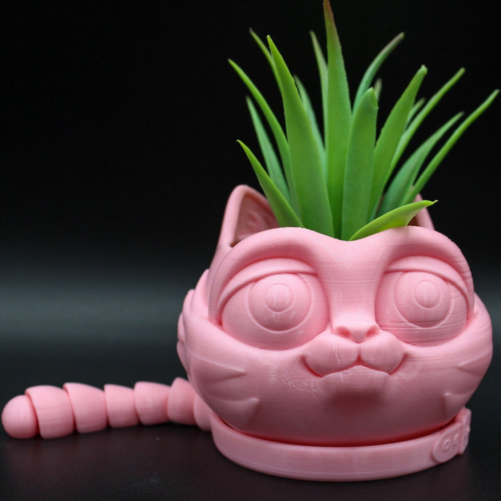 Whimsical Cat Planter Pot for Indoor Plants and Succulents | 2 Parts
