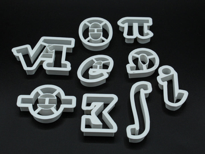 Set of 9 Math Greek Symbols Cookie Cutters