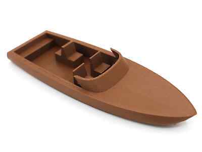 Floating boat for aquarium decoration, bath toy, etc