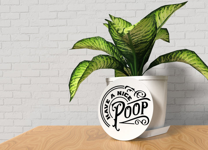 Nice Poop Bathroom Sign – Funny Humor Wall Decor for Home and Office