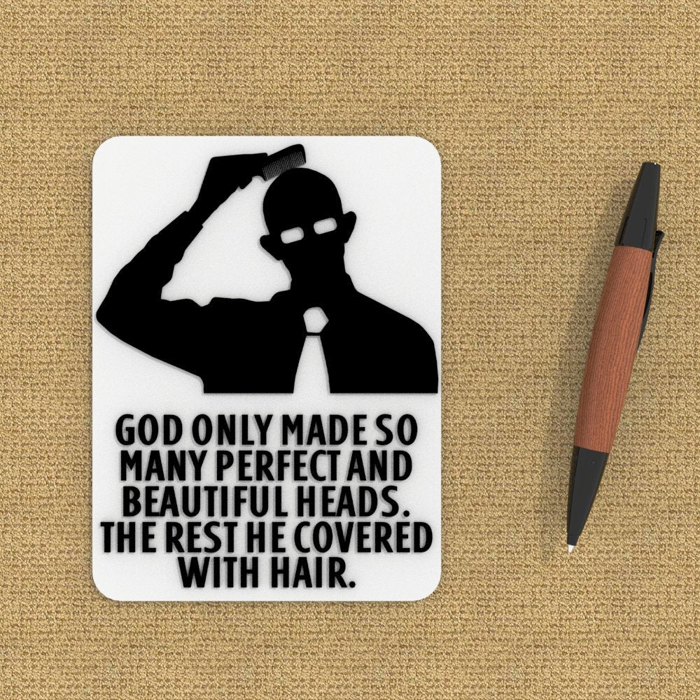 Funny Sign | God Only Made so Many Perfect Heads the Rest He Covered with Hair