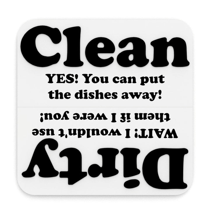 Dishwasher Sign | Clean Dirty With Words