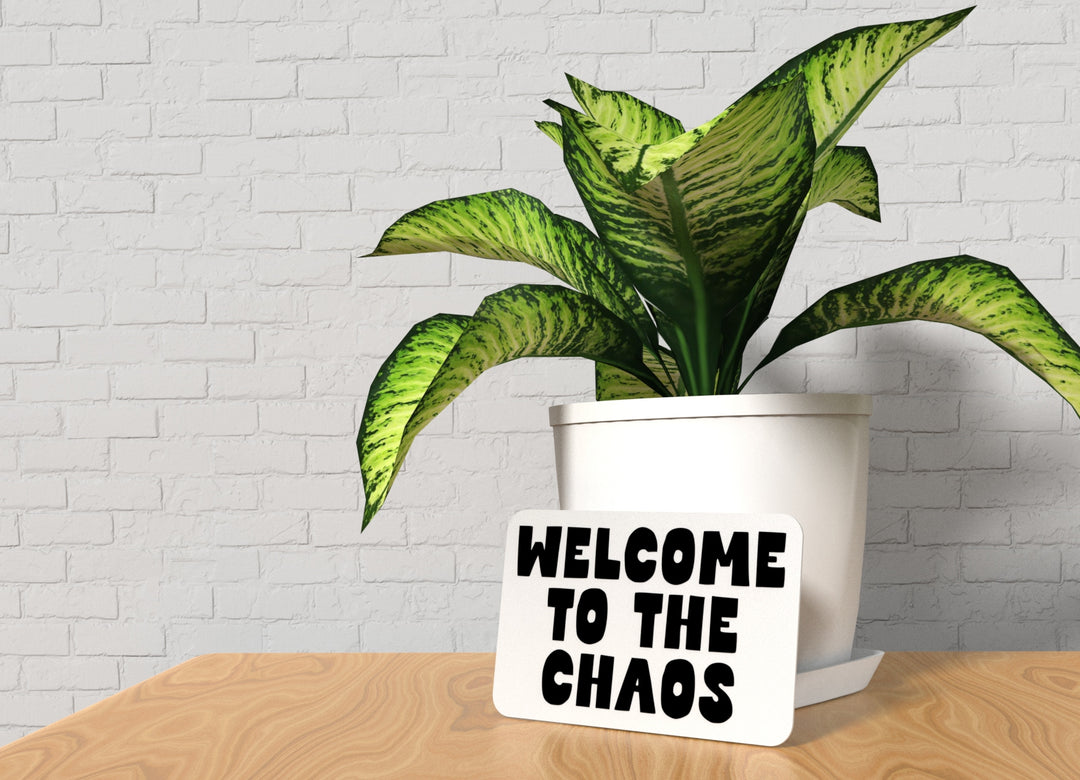Welcome To The Chaos | Funny sign For Home or Office