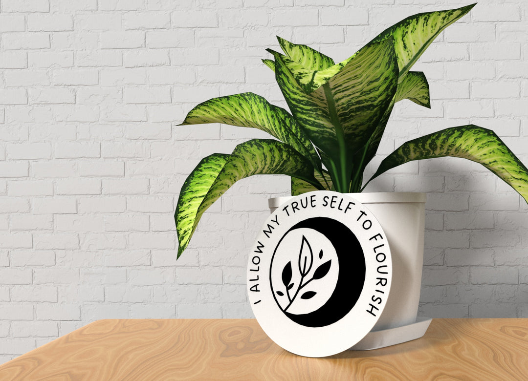 I Allow My True Self To Flourish | Funny Sign for Home or Office