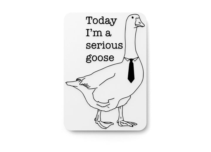 Today I'm A Serious Goose | Funny sign For Home or Office