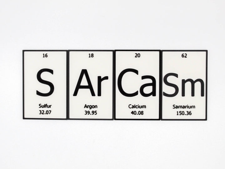 SArCaSm | Periodic Table of Elements Wall, Desk or Shelf Sign