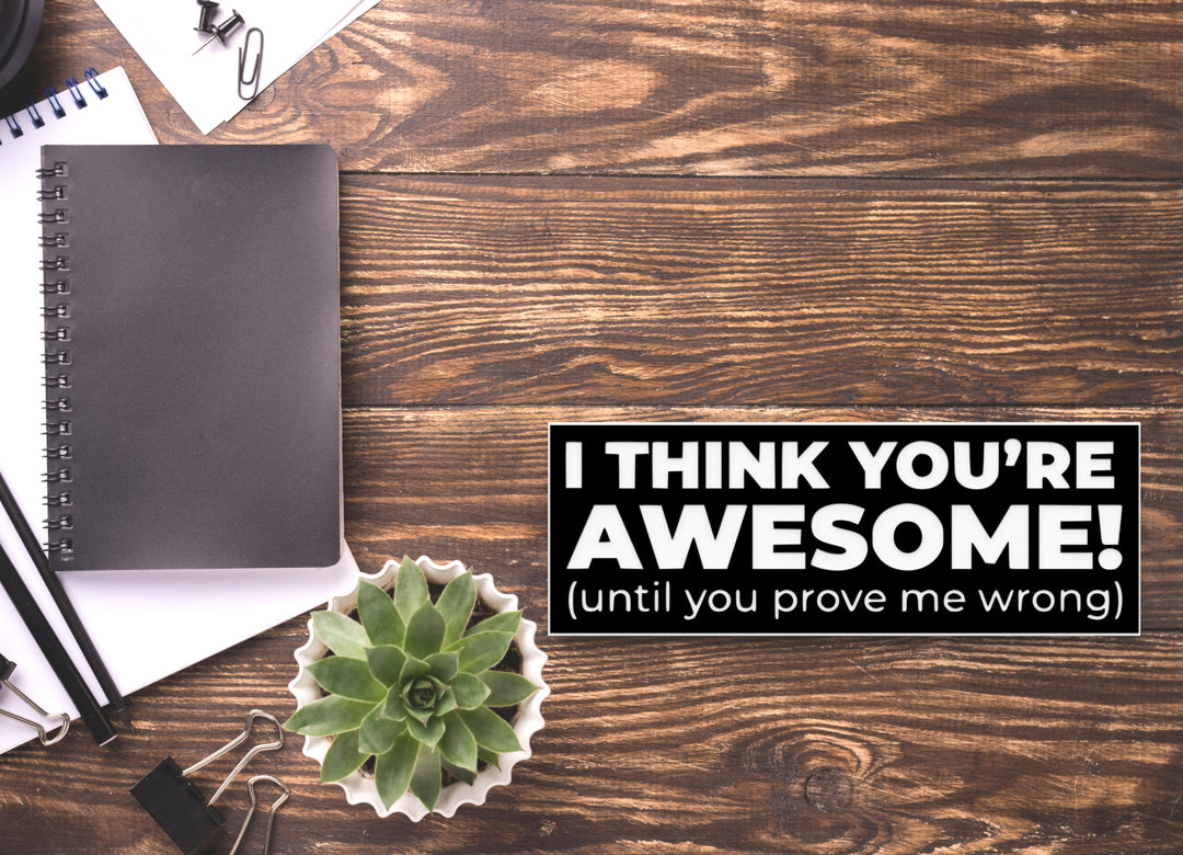 I Think You're Awesome | Funny sign For Home or Office