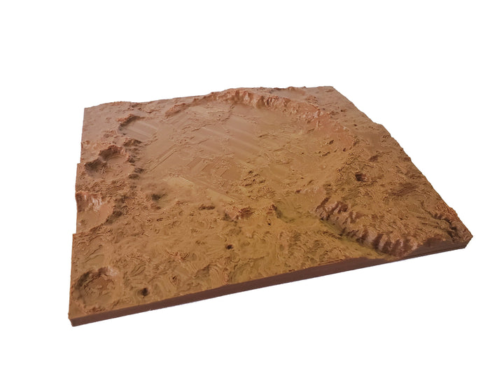 Mars 3D Topography Model of Gusev Crater - the NASA Spirit Rover Landing Site