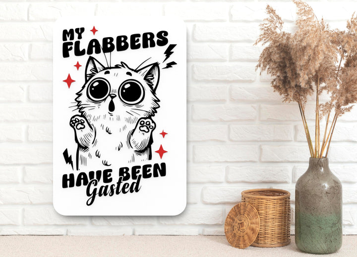 My Flabbers Have Been Gasted | Funny Sign for Home or Office