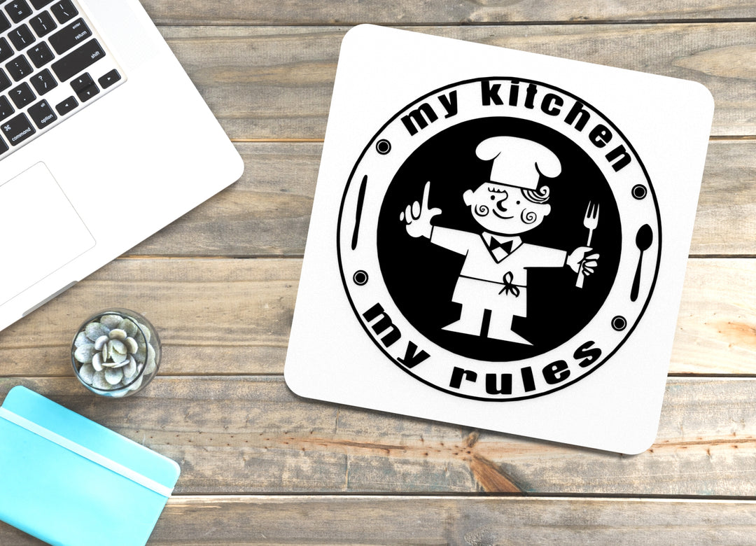 3D Printed My Kitchen My Rules Sign Wall Art Durable PLA Sign for Restaurants