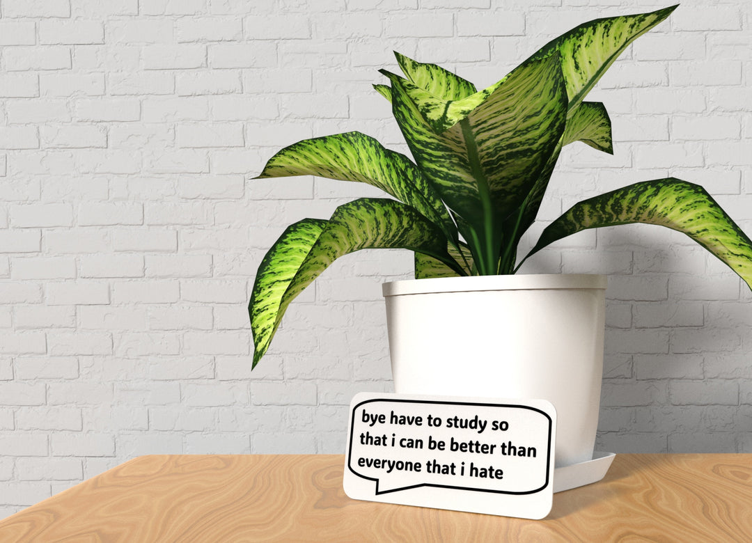 Bye Have To Study So That I Can Be Better Than Everyone | Funny Sign for Home