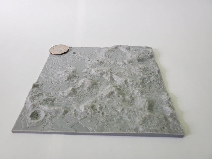 Apollo 17 Moon Landing Site - Accurate 3D Topo Map of Taurus-Littrow highlands