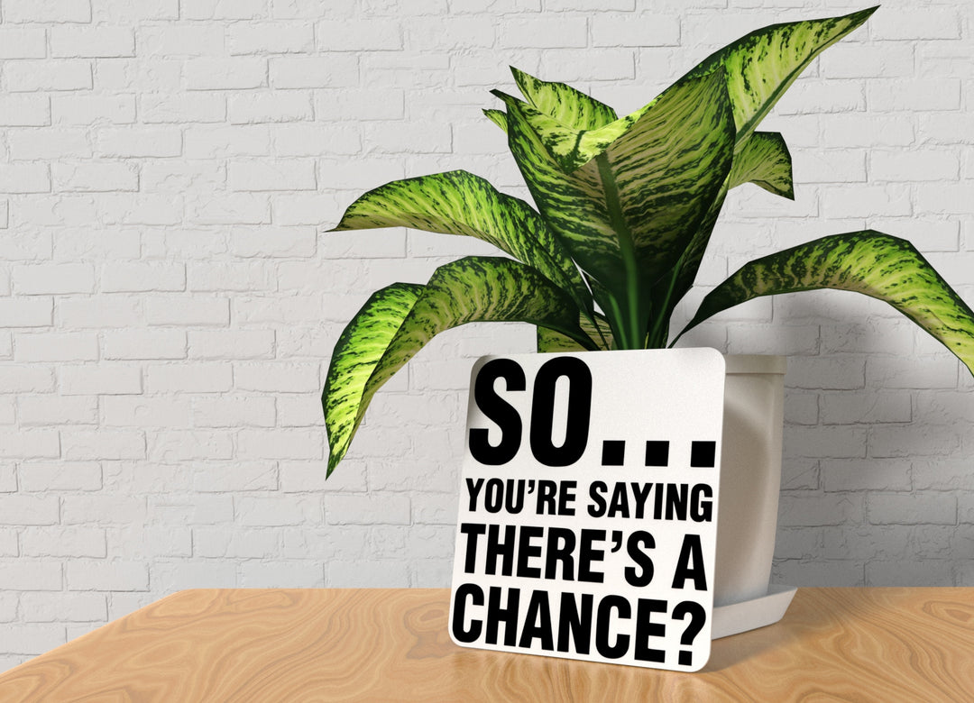So You're Saying There's A Chance | Funny sign For Home or Office