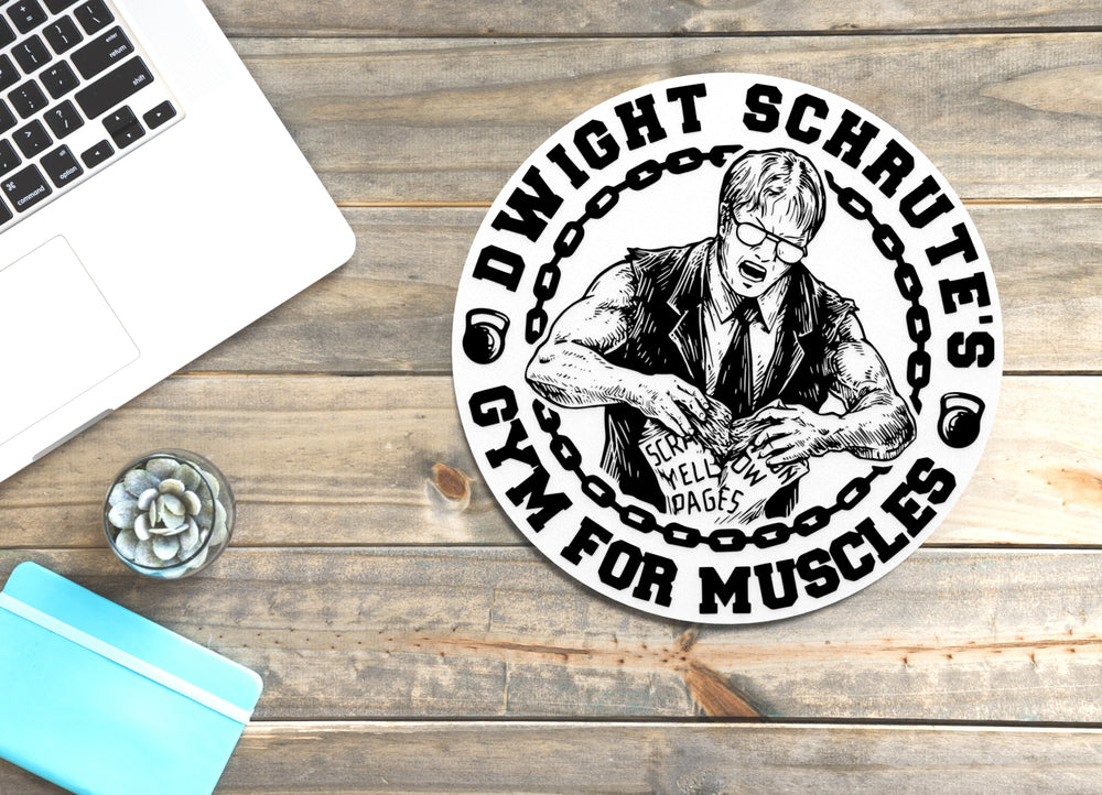 
  
  Dwight Schrutes Gym For Muscles | Funny sign For Home or Office
  
