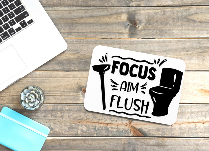 Focus and Flush Bathroom Sign – Funny Humor Wall Decor for Home and Office