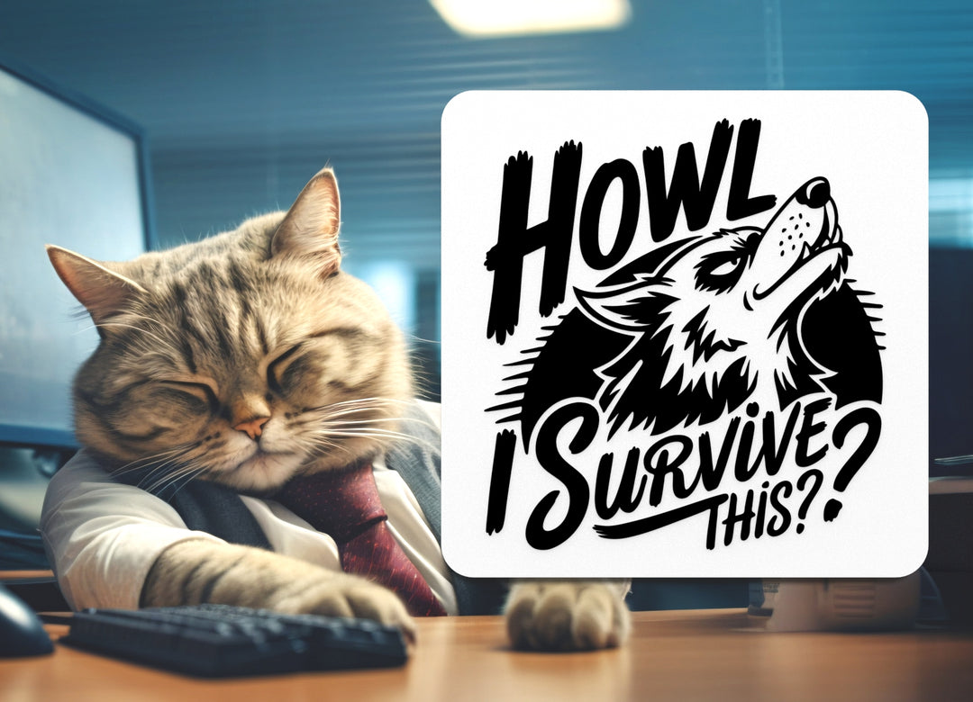 Howl I Survive This | Funny sign For Home or Office
