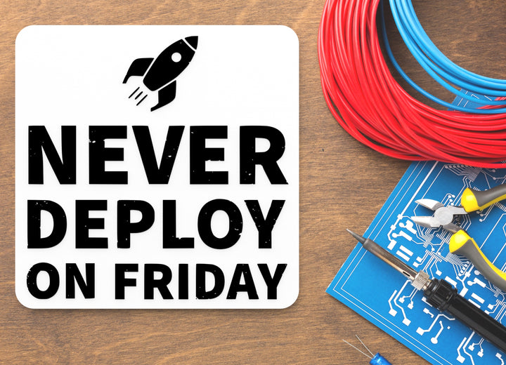 Never Deploy On Friday | Funny sign For Home or Office