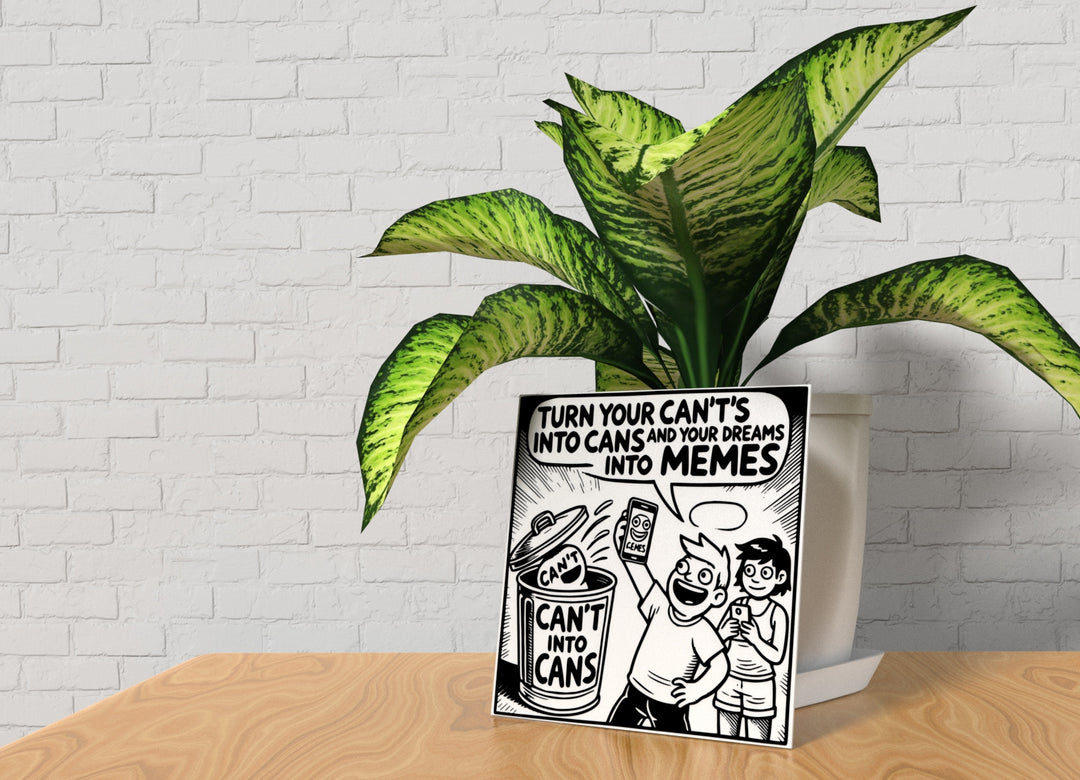 Turn Your Can't's Into Cans Into Memes And Your Dreams | Funny Sign for Home or Office