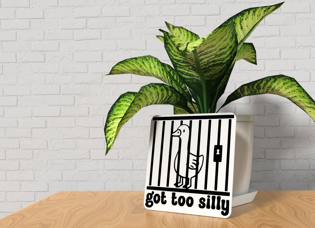 Got Too Silly | Funny Sign for Home or Office