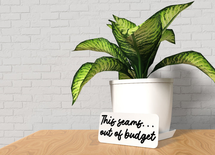 This Seams Out Of Budget | Funny Sign for Home or Office