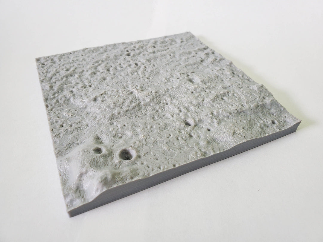 APOLLO 14 moon landing site - Accurate 3D Topographical map of Fra Mauro