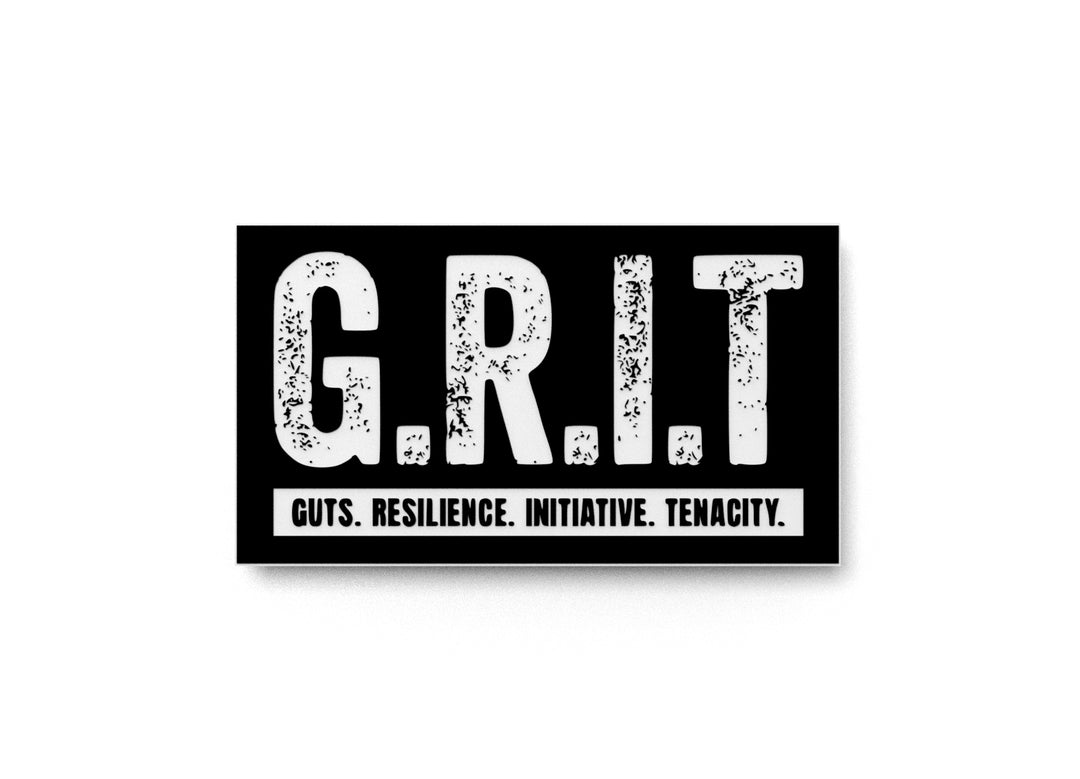 
  
  Grit Guts Resilience Initiative Tenacity | Funny Sign for Home or Office
  
