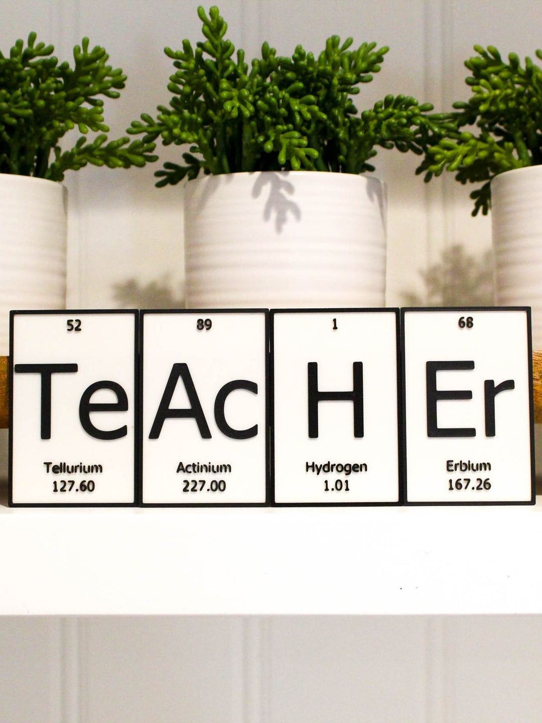 
  
  TeAcHEr | Periodic Table of Elements Wall, Desk or Shelf Sign
  
