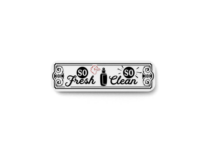Fresh and Clean Bathroom Sign – Funny Humor Wall Decor for Home and Office
