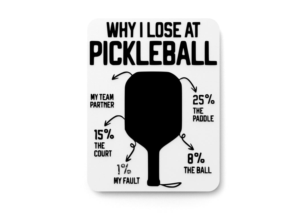 
  
  Why I Lose At Pickleball | Funny sign For Home or Office
  
