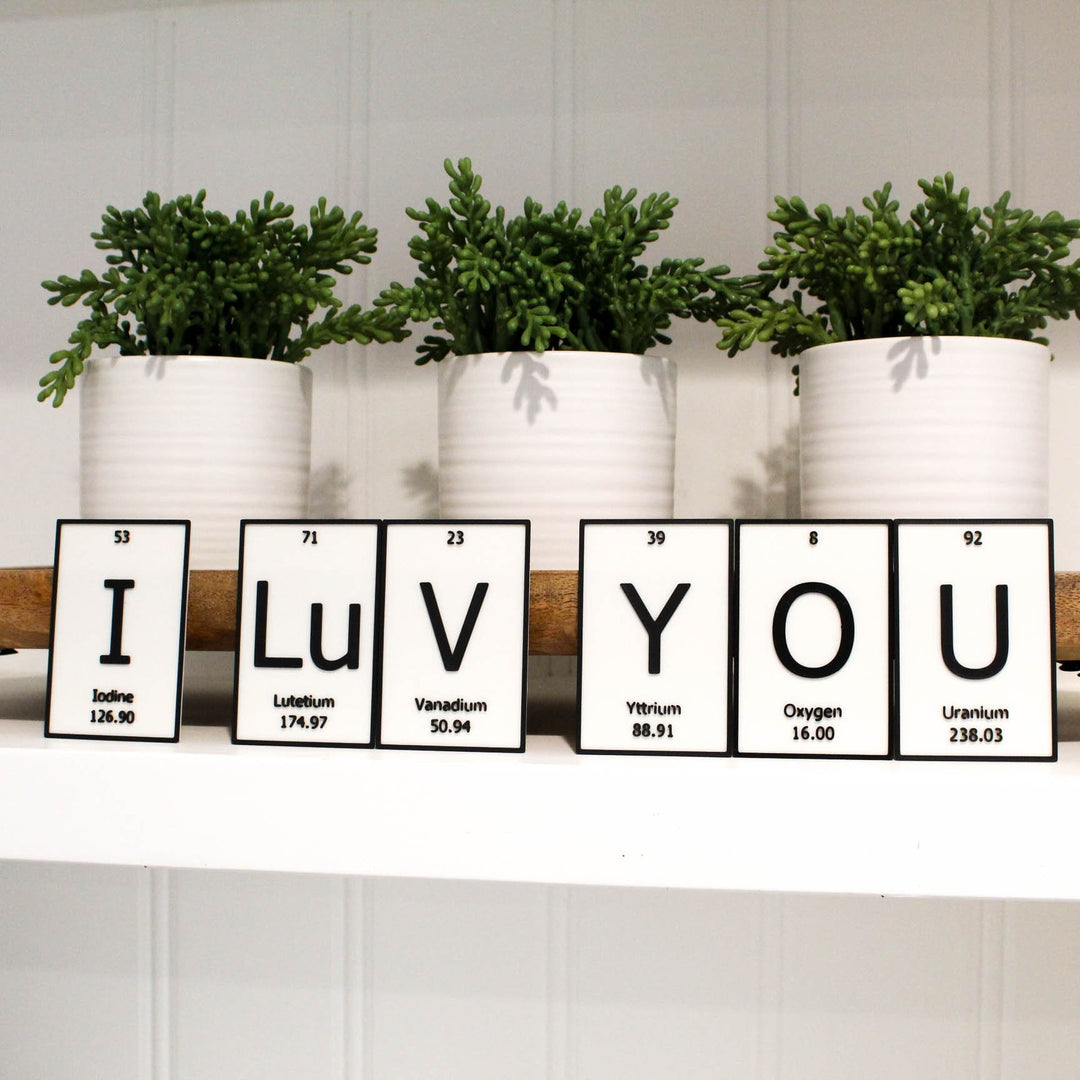 
  
  ILuVYOU | Periodic Table of Elements Wall, Desk or Shelf Sign
  
