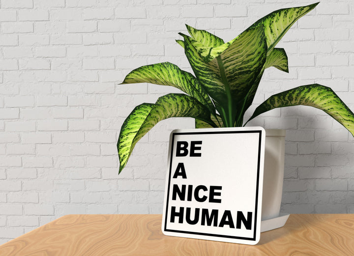 Be A Nice Human | Funny Sign for Home or Office