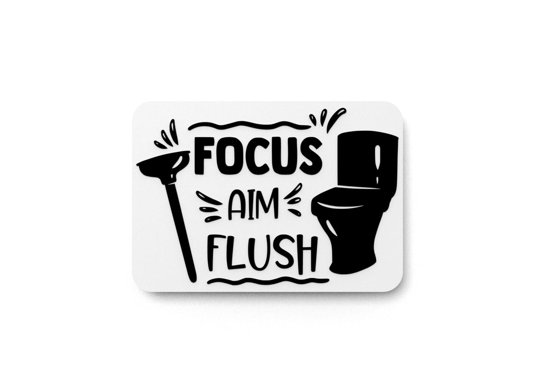 
  
  Focus and Flush Bathroom Sign – Funny Humor Wall Decor for Home and Office
  
