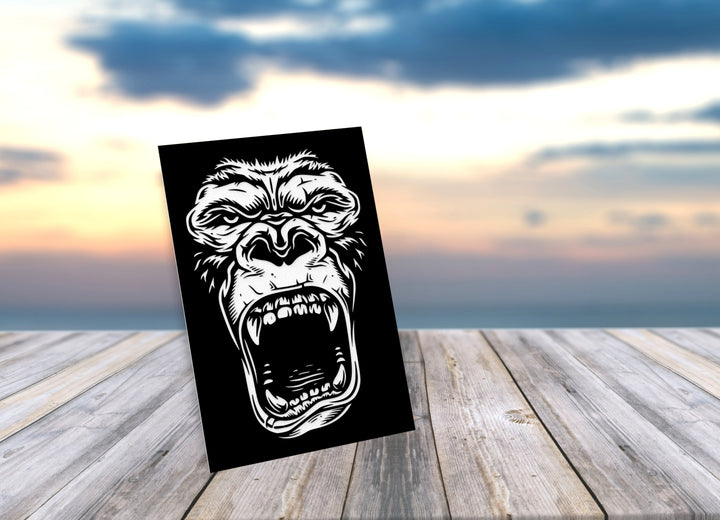 Angri Monkey | Funny sign For Home or Office