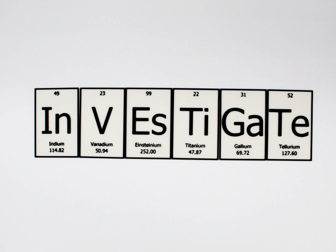 InVEsTiGate | Periodic Table of Elements Wall, Desk or Shelf Sign