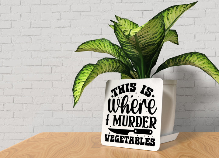 3D Printed I Murder Vegetables Sign Wall Art Durable PLA Sign For Restaurants