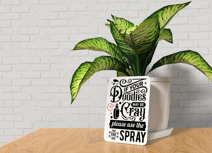 Doodies are Cray Bathroom Sign – Funny Humor Wall Decor for Home and Office