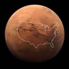 Mars 3D Topography Model of Valles Marineris