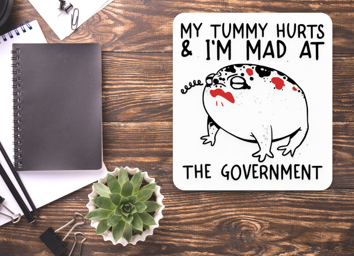 My Tummy Hurts & I'm Mad At The Government | Funny Sign for Home or Office
