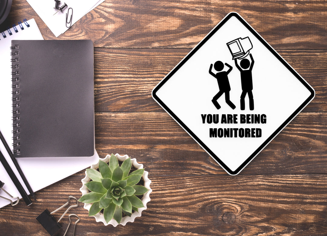You Are Being Monitored | Funny Sign for Home or Office