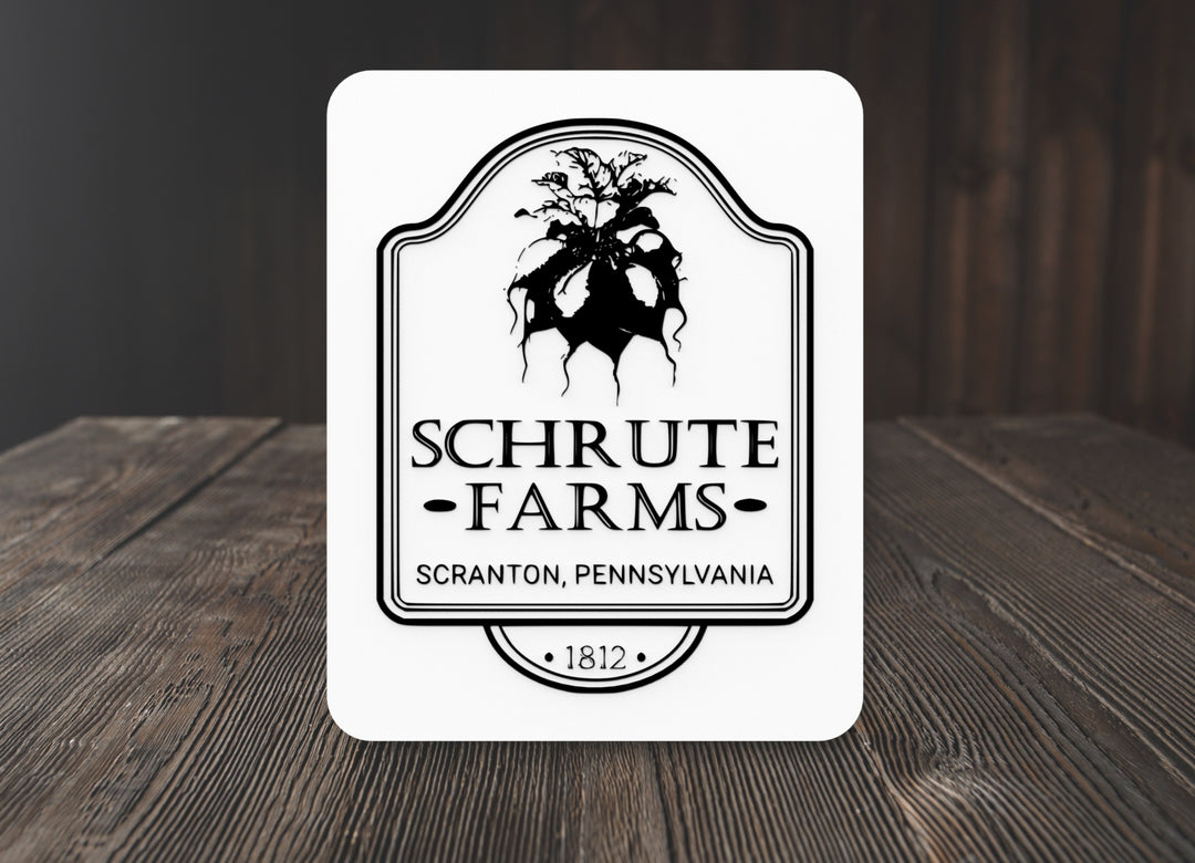 Schrute Farms Scrantion, Pennsylvania 1812 | Funny Sign for Home or Office