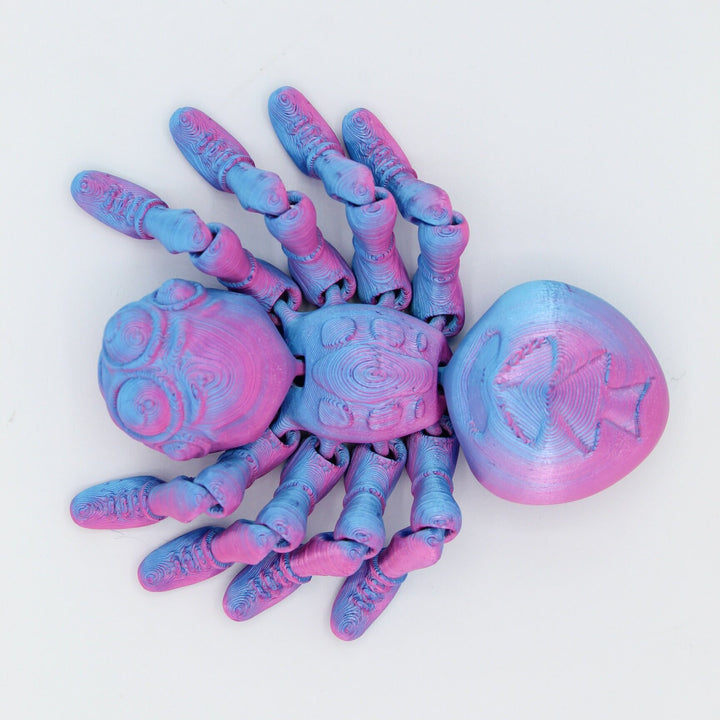 Jumbo Friendly Fidget SPIDER | Flexible Articulating 3d Printed Companion