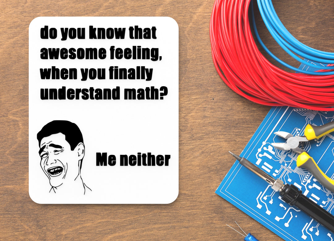 Do You Know That Awesome Feeling When You Finally Understand Math Me Neither | Funny Sign for Home or Office