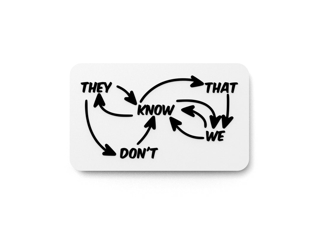 
  
  They Don’t Know | Funny Sign for Home or Office
  
