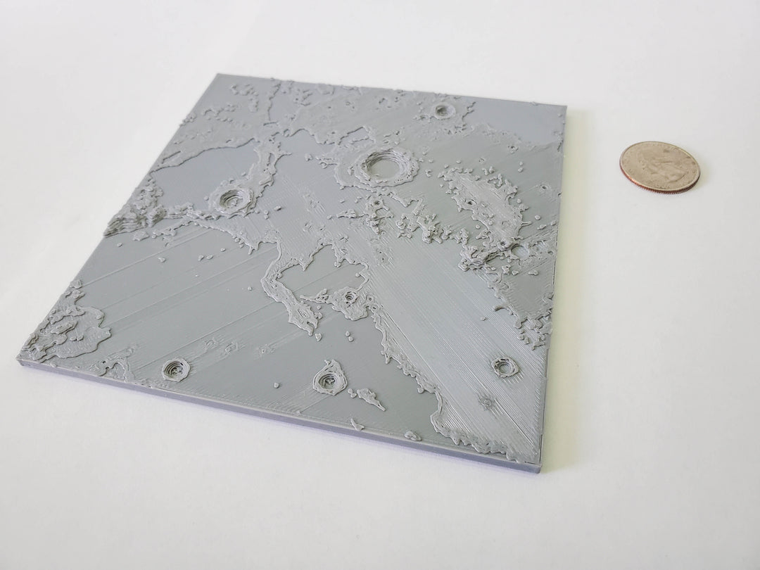 NASA 3D Topography model of the NEAR and FAR sides of the moon - 1 cm = 30 km