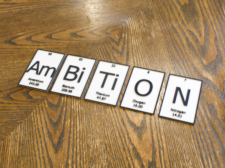 AmBition | Periodic Table of Elements Wall, Desk or Shelf Sign